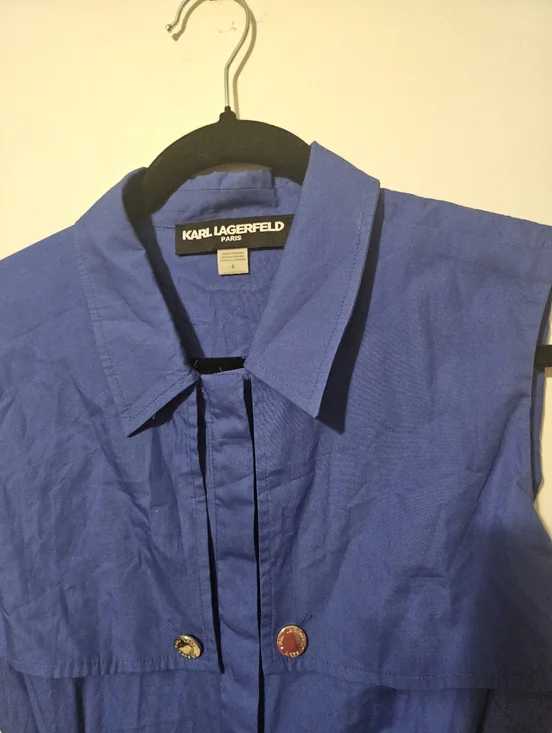 Karl Lagerfeld Paris Belted Trench Style Midi Dress Size 6 - Picture 4 of 11